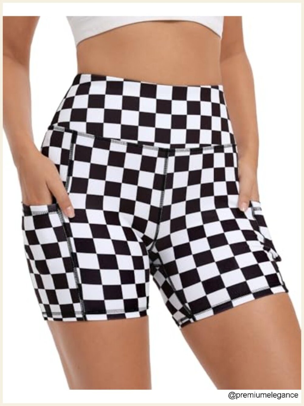 High Waisted Biker Shorts with Pockets, Buttery Soft 5" Running Yoga Athletic